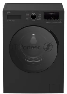 Стиральная машина Beko WSPE6H616A черный, загрузка фронтальная 6,5 кг, 1200 об/мин., класс: А++