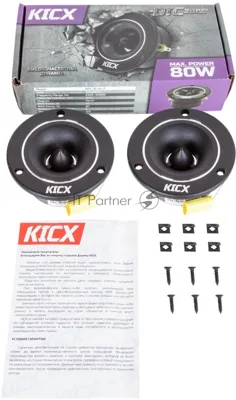 Колонки автомобильные Kicx DTC 36 ver.2 (без решетки) 80Вт 103дБ 4Ом 7.2 см (3 дюйм) (ком.: 2кол.) твитер однополосные