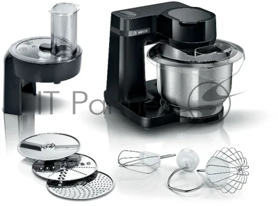 Кухонный комбайн Bosch MUMS2EB01, 700 Вт, 4 скорости, металл чаша 3,8 л, черный