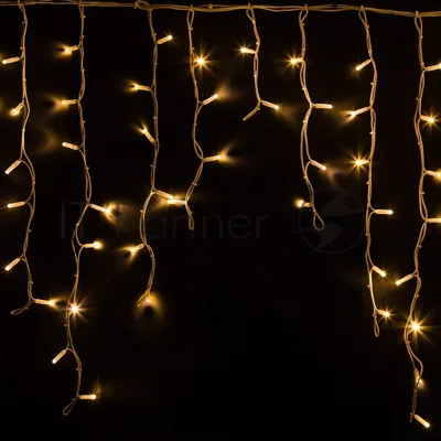 Гирлянда Neon-night Айсикл (бахрома) светодиодный, 5,6 х 0,9 м, белый провод "каучук", 230 В, диоды теплый белый, 240 LED