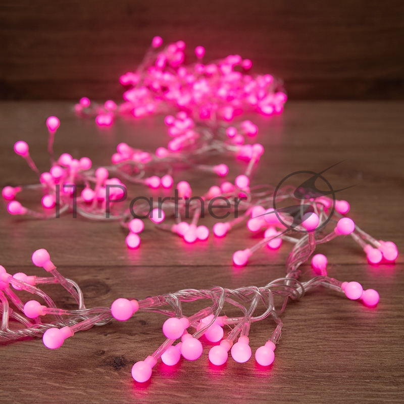 Гирлянда Neon-night "Мишура LED" 3 м прозрачный ПВХ, 288 диодов, цвет розовый