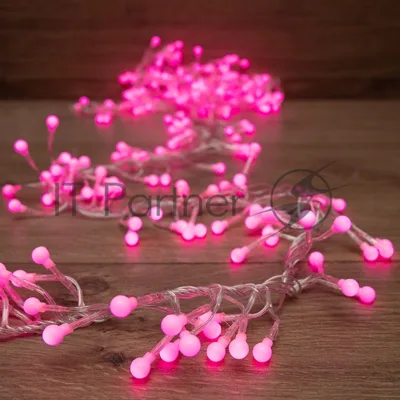 Гирлянда Neon-night "Мишура LED" 6 м прозрачный ПВХ, 576 диодов, цвет розовый
