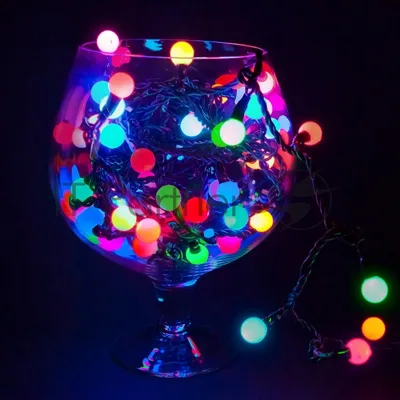 Гирлянда Neon-night "Мультишарики" Ø17,5 мм, 20 м, черный ПВХ, 200 диодов, цвет RGB, 24В