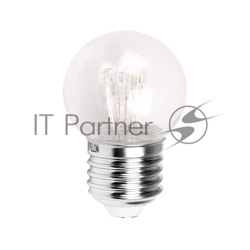 Лампа шар Neon-night e27 6 LED Ø45мм - теплый белый, прозрачная колба, эффект лампы накаливания