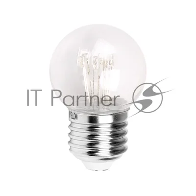 Лампа шар Neon-night e27 6 LED Ø45мм - теплый белый, прозрачная колба, эффект лампы накаливания