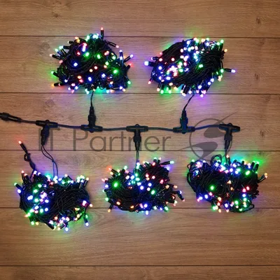 Гирлянда Neon-night LED ClipLight 24V, 5 нитей по 20 метров, цвет диодов мульти