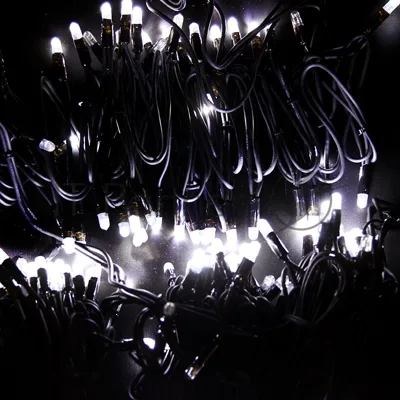 Гирлянда Neon-night "Дюраплей LED" 100% Flashing, 20м, черный каучук, 200 диодов, Белая