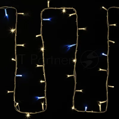 Гирлянда модульная "Дюраплей LED" 20м 200 LED белый каучук, мерцающий "Flashing" (каждый 5-й диод), теплый белый