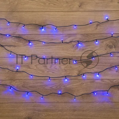 Гирлянда Neon-night "Твинкл Лайт" 10 м, темно-зеленый ПВХ, 80 LED, синий