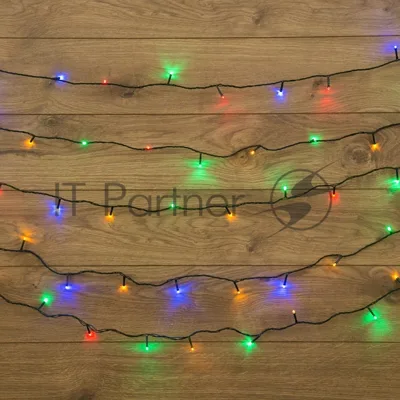 Гирлянда Neon-night "Твинкл-Лайт" 20 м, темно-зеленый ПВХ, 160 LED, цвет мультиколор