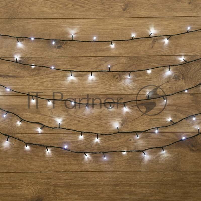 Гирлянда Neon-night "Твинкл-Лайт" 20 м, темно-зеленый ПВХ, 160 LED, белый