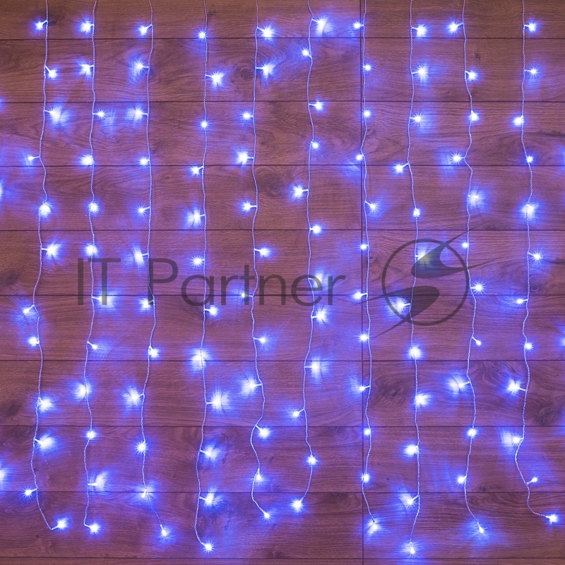Гирлянда Neon-night "Светодиодный Дождь" 1,5х1м, свечение с динамикой, прозрачный провод, 230 В, диоды синие