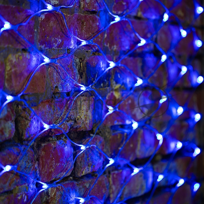 Гирлянда Neon-night "Сеть" 2х1,5м, свечение с динамикой, прозрачный ПВХ, 288 LED, 230 В, синий