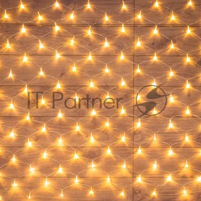Гирлянда Neon-night "Сеть" 1,8х1,5м, прозрачный ПВХ, 180 LED теплый белый