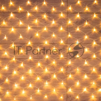 Гирлянда Neon-night "Сеть" 1,5х1,5м, прозрачный ПВХ, 150 LED теплый белый