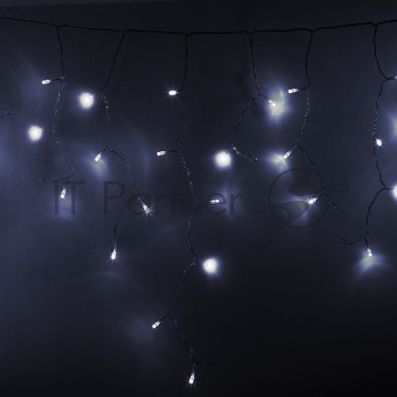 Гирлянда Neon-night Айсикл (бахрома) светодиодный, 2,4 х 0,6 м, прозрачный провод, 230 В, диоды белые, 88 LED