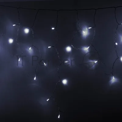 Гирлянда Neon-night Айсикл (бахрома) светодиодный, 2,4 х 0,6 м, прозрачный провод, 230 В, диоды белые, 88 LED