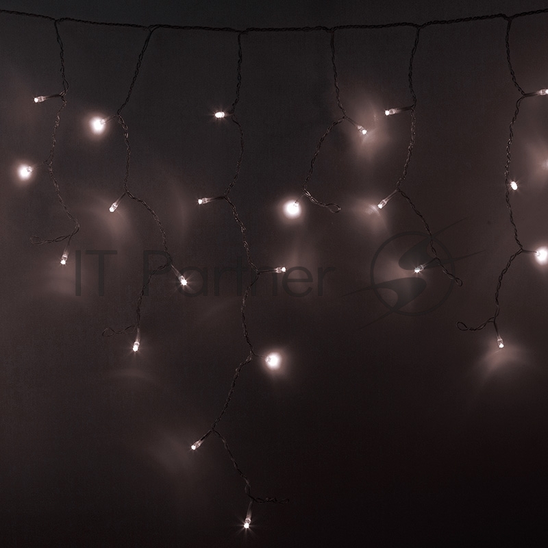 Гирлянда Neon-night Айсикл (бахрома) светодиодный, 4,8 х 0,6 м, прозрачный провод, диоды теплый белый, 176 LED