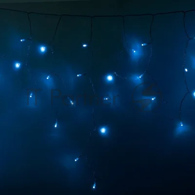 Гирлянда Neon-night Айсикл (бахрома) светодиодный, 4,8 х 0,6 м, прозрачный провод, 230 В, диоды синие, 176 LED