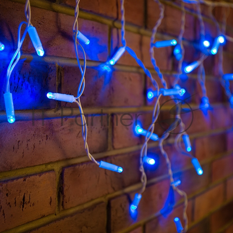 Гирлянда Neon-night Айсикл (бахрома) светодиодный, 4,8 х 0,6 м, белый провод, 230 В, диоды синие, 176 LED