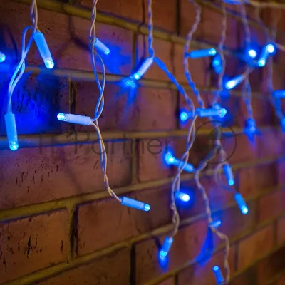 Гирлянда Neon-night Айсикл (бахрома) светодиодный, 4,8 х 0,6 м, белый провод, 230 В, диоды синие, 176 LED