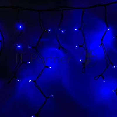 Гирлянда Neon-night Айсикл (бахрома) светодиодный, 4,0 х 0,6 м, черный провод каучук, 230 В, диоды синие, 128 LED