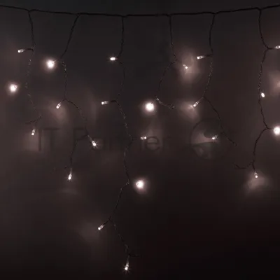 Гирлянда Neon-night Айсикл (бахрома) светодиодный, 2,4 х 0,6 м, прозрачный провод, 230 В, диоды теплый белый, 88 LED