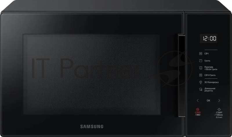 Микроволновая печь Samsung MG30T5018AK/BW черный, 30 л, 900 Вт, переключатели - сенсор