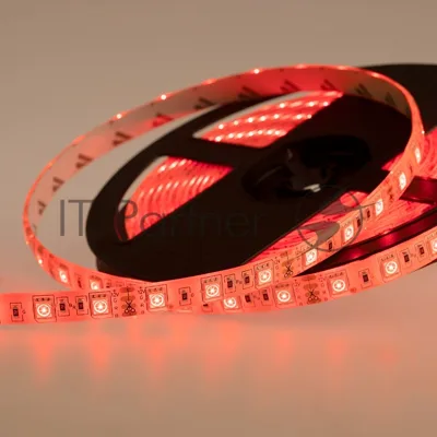 Лента светодиодная силикон, 10 мм, IP65, SMD 5050, 60 LED/m, 12 V, цвет свечения RGb