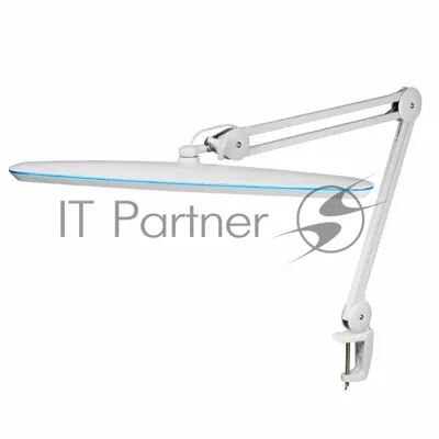 Лампа настольная бестеневая Rexant, струбцина, "Blue Stream", 117 SMD LED, диммер (4 уровня), белая