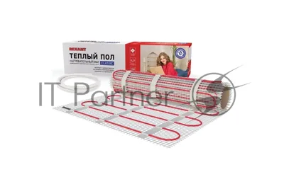 Теплый пол (нагревательный мат) Rexant Classic RNX -1,0-150 (площадь 1,0 м2 (0,5 х 2,0 м)), 150 Вт, двухжильный с экраном