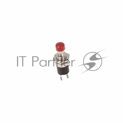 Выключатель-кнопка металл Rexant 220V 2А (2с) (ON)-OFF Ø7.2 красный Micro