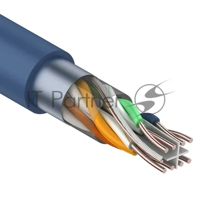 Кабель Rexant витая пара, F/UTP, категория 6, 4 x 2 x 0,57 мм, PVC, внутренний, синий, 305м
