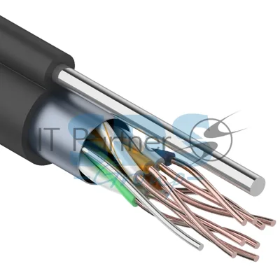 Кабель витая пара PROconnect FTP 4PR 24AWG, cat.5e, наружный (OUTDOOR) + ТРОС*1 (бухта 305 м)