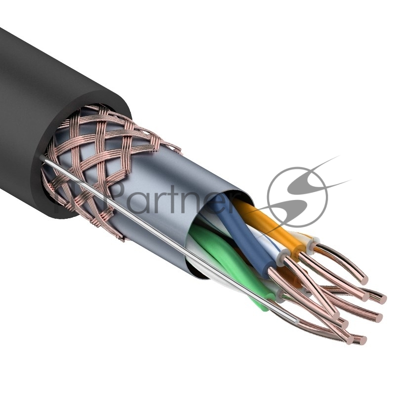 Кабель витая пара Rexant SFTP 4PR 24AWG, cat.5e, наружный (OUTDOOR), бухта 305 м