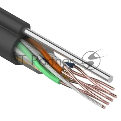 Кабель витая пара Rexant UTP 4PR 24AWG, cat.5e наружный (OUTDOOR) + ТРОС*1 (бухта 305 м)