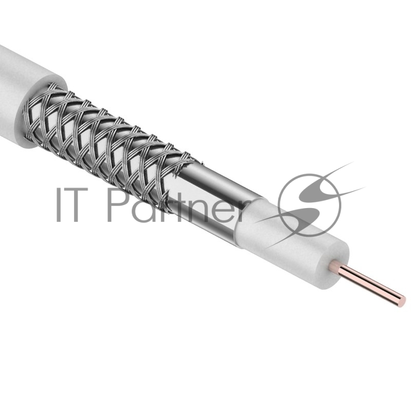 Кабель коаксиальный CAVEL DG-113, Cu/Al/CuSn, 75%, 75 Ом, бухта 100 м, белый