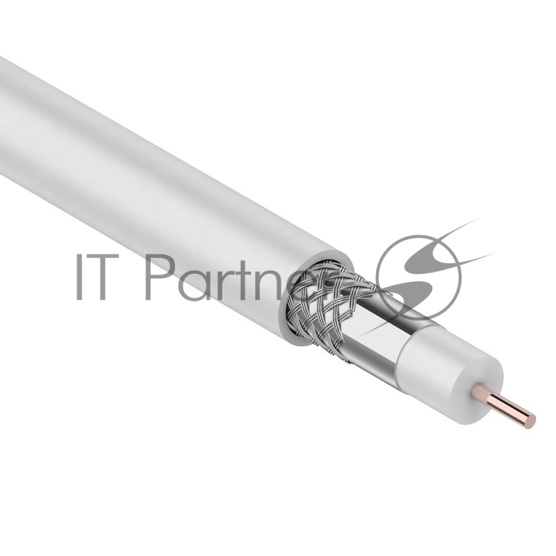 Кабель коаксиальный PROconnect RG-59U, 75 Ом, CCS/Al/Al, 48%, бухта 100 м, белый