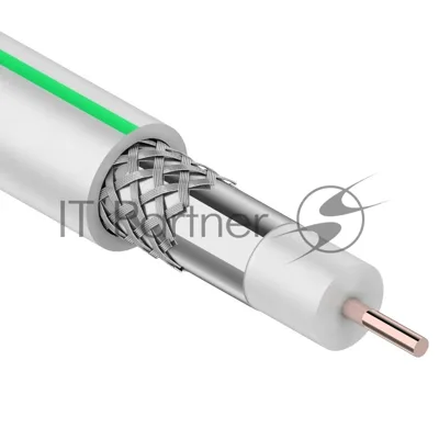 Кабель коаксиальный PROconnect SAT 703 B, CCS/Al/Al, 75%, 75 Ом, бухта 100 м, белый
