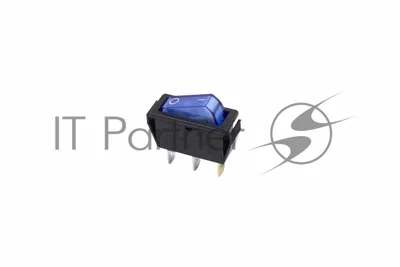 Выключатель клавишный Rexant 250V 15А (3с) ON-OFF синий с подсветкой