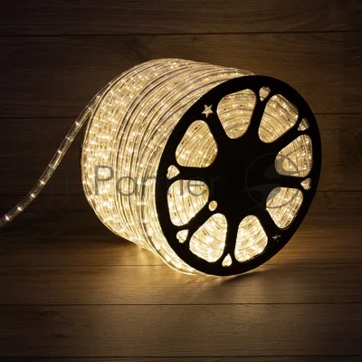 Дюралайт Neon-night LED, эффект мерцания (2W) - теплый белый, 36 LED/м, бухта 100м