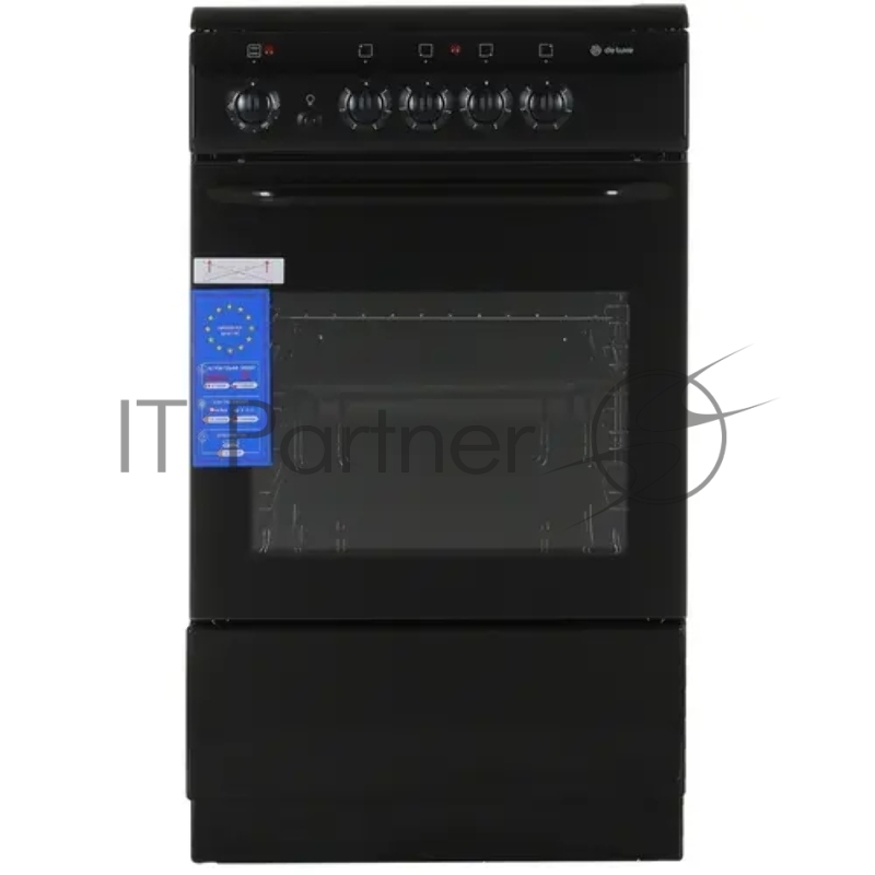 Плита электрическая De Luxe 506004.04ЭС 031 черный, конфорок 4 шт, духовка 60 л, 50 см x 87 см x 60 см