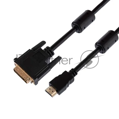 Шнур Rexant HDMI - DVI-D с фильтрами, длина 7 метров (GOLD) (PE пакет)