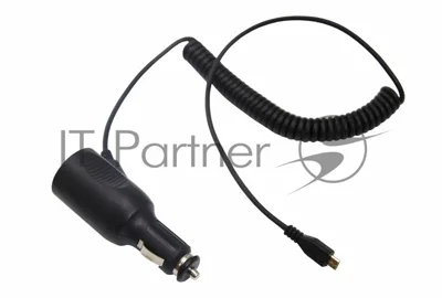 Автозарядка с индикатором Rexant microUSB (АЗУ) (5 V, 2000 mA) шнур спираль до 2 м