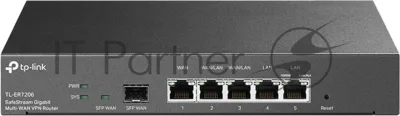 Маршрутизатор TP-Link Gigabit multi-WAN VPN router, 1 Gb SFP WAN,1 Gb RJ-45 WAN, 2 Gb WAN/LAN, 2 Gb fixed LAN ports