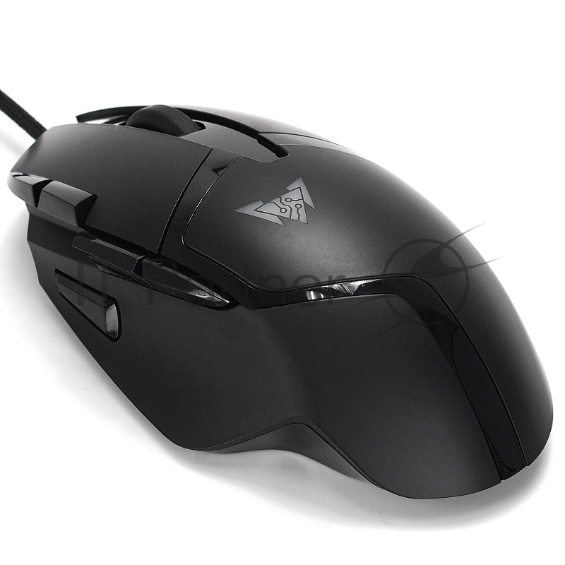 Мышь проводная Crown CMGM-901 черный, 4800 dpi, USB, кнопки - 8