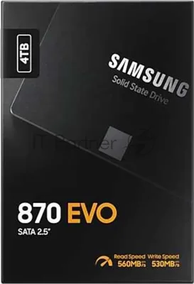 Накопитель SSD Samsung 4Tb 870 EVO, V-NAND, 2.5", SATA III, [R/W - 530/560 Mb/s]