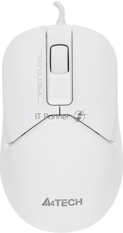 Мышь проводная A4Tech Fstyler FM12S белый, 1000 dpi, USB Type-A, кнопки - 3