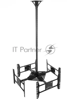 Потолочный кронштейн ONKRON CPRO2L-4 для 4 телевизоров 32”- 55" черный