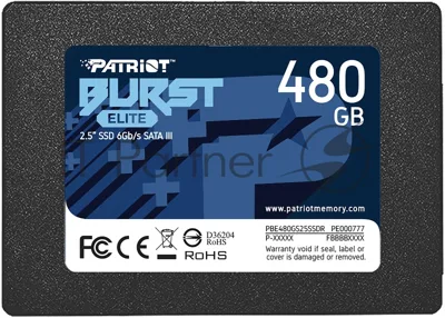 Накопитель SSD Patriot Burst Elite, 480Gb, SATA, 2.5", R/W 450/320